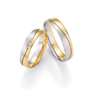 HONEYMOON zlaté snubní prsteny 66/43050-045WG+66/43060-045WG