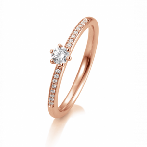 SOFIA DIAMONDS Prsten 14 k růžové zlato s diamanty 0,23 ct BE41/05804-R