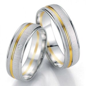 Breuning zlaté snubní prsteny BR48/07057BI+BR48/07058BI