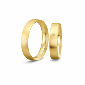 BREUNING zlaté snubní prsteny BR48/04418YG+BR48/14418YG