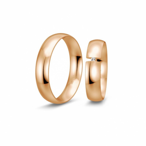 BREUNING zlaté snubní prsteny BR48/04409RG+BR48/14409RG