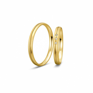 BREUNING zlaté snubní prsteny BR48/04323YG+BR48/04324YG
