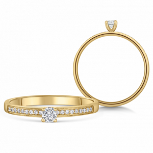SOFIA DIAMONDS zlatý zásnubní prsten s diamanty 0,15 ct BDRB00213YG