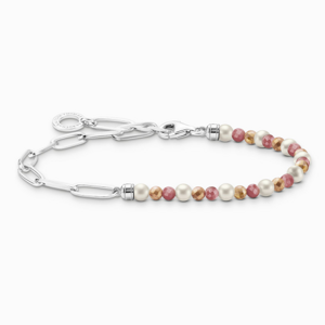 THOMAS SABO náramek Colourful beads, white pearls and chain links A2099-350-7