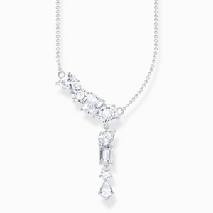 THOMAS SABO dámský náhrdelník Y-shape with white zirconia KE2194-051-14-L45V