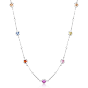 SOFIA stříbrný náhrdelník s barevnými zirkony IS028CT523RHMU