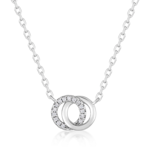 SOFIE stříbrný náhrdelník spojené kruhy IS028CT647RHWH